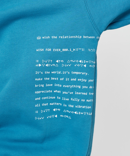 「WISH FOR EVER」 ジップアップパーカー LARGE ブラック メンズ
