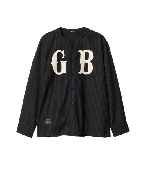 glamb（グラム） シャツ Stripe Baseball Shirt / ストライプベース