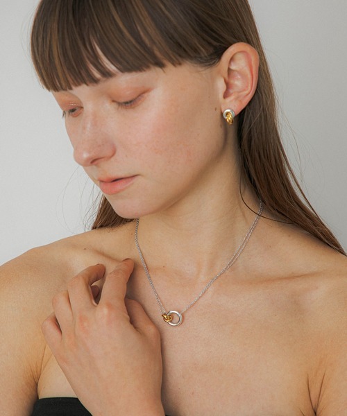 ネックレス LAPUIS(ラピュイ)Coil Circle necklace レディースの画像