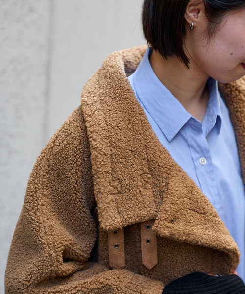 FRAMeWORK】Wオーバーサイズジャケット（ブラウン） FRAMeWORK