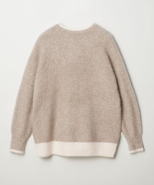 美品　ユナイテッドアローズ　フォックスカシミヤ　クルーネックニット　ベージュ UNITED ARROWS（ユナイテッドアローズ）の「フォックス カシミヤ