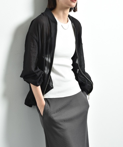 「INTERPLANET」 ジップアップブルゾン FREE カーキ レディース_画像5