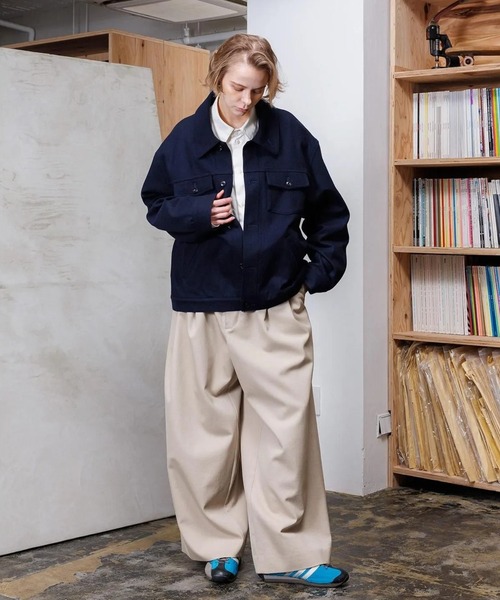 VOAAOV（ヴォアーブ） ブルゾン アウター RECYCLED MELTON Blouson