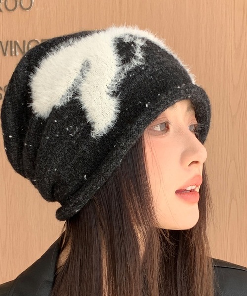 ポ*ン様 最終値下げ　縷縷夢兎　ハンドニット　ニット帽　ニットキャップ　ビーニー rurumu:（ルルムウ）の「rurumu:/ルルムウ/rurumu: usa-mimi knit cap
