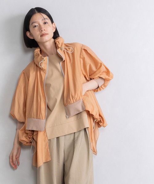 「MARECHAL TERRE」 ジップアップブルゾン MEDIUM ライトグリーン レディース_画像3