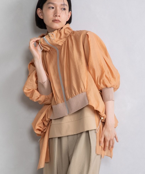 「MARECHAL TERRE」 ジップアップブルゾン MEDIUM ライトグリーン レディース_画像4