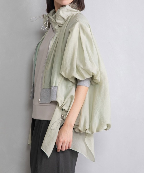 「MARECHAL TERRE」 ジップアップブルゾン MEDIUM ライトグリーン レディース_画像8