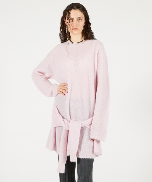 ワンピース PRANK PROJECT Knot Front Knit Tunic PRANK PROJECT（プランクプロジェクト） チュニック ノットフロント