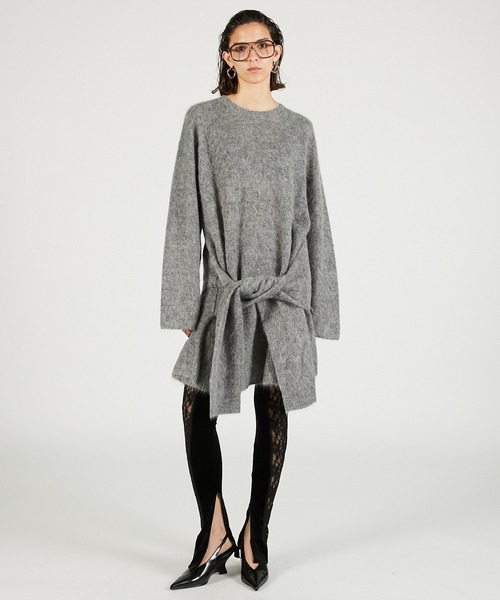 ワンピース PRANK PROJECT Knot Front Knit Tunic PRANK PROJECT（プランクプロジェクト） チュニック ノットフロント