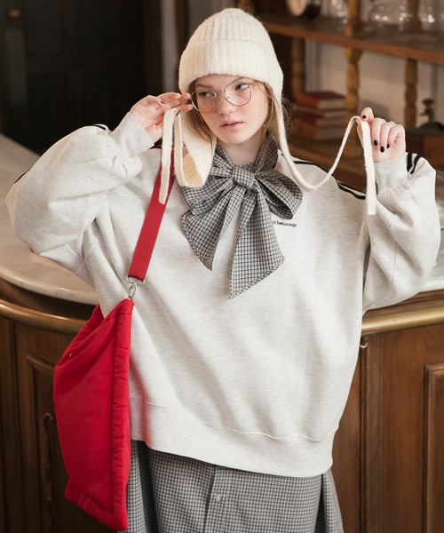 「BONLECILL」 スウェットカットソー FREE レッド レディース_画像6