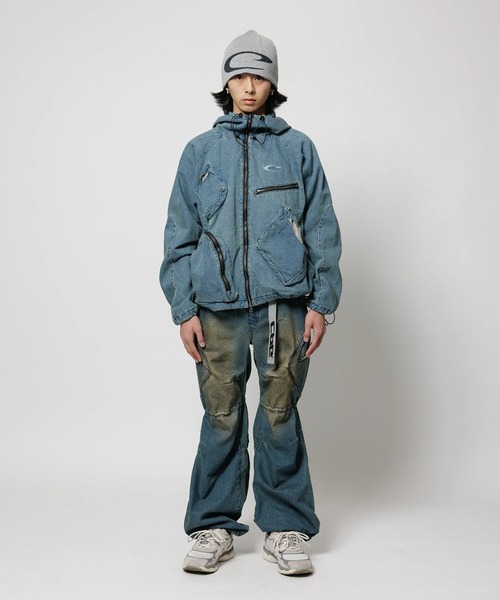 CPG ブルゾン アウター 「CPG」CPG RHOMBUS POCKET FADE DENIM JACKET