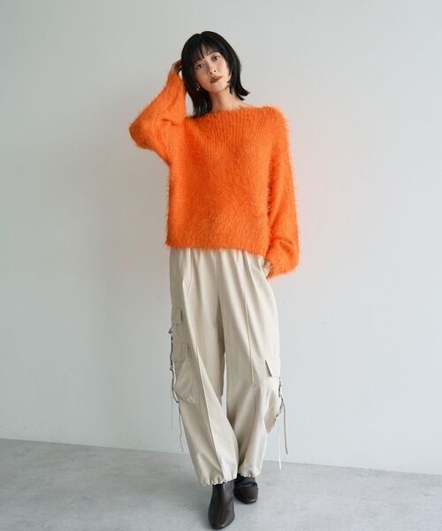 Editt by YECCA VECCA ニット セーター フェザーMIXロービングニット