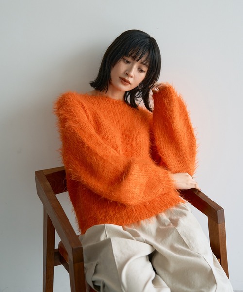 Editt by YECCA VECCA ニット セーター フェザーMIXロービングニット