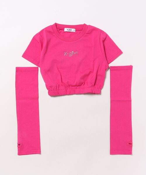 「X-girl Stages」 「KIDS」半袖Tシャツ 110cm スモークピンク キッズ_画像2