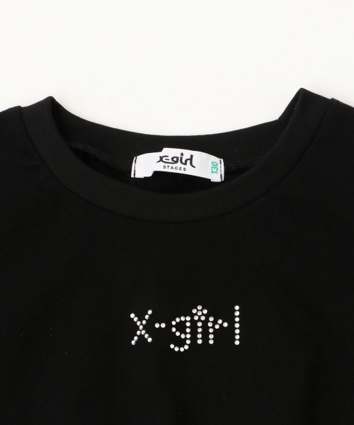 「X-girl Stages」 「KIDS」半袖Tシャツ 110cm スモークピンク キッズ_画像4