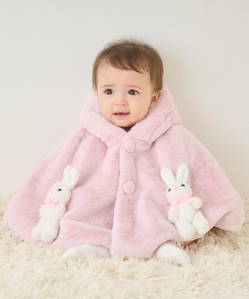 未使用級　近年　アルチビオ　中綿　ジャケット　フクロウ　ピンク　ファー　2WAY 2WAY】 中綿マルチショートコート（中綿コート） | PINK-latte（ピンク