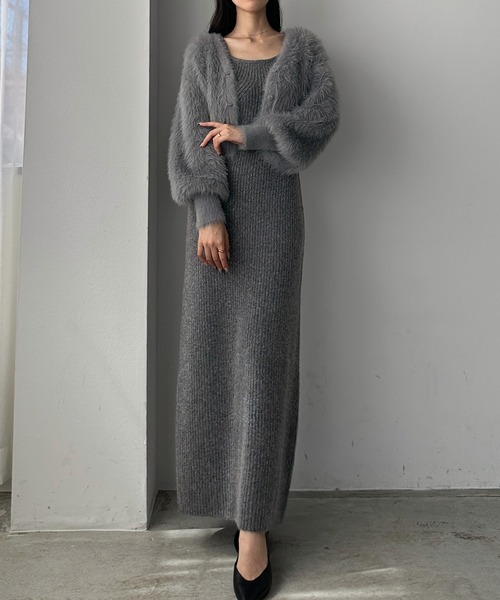 「Louere」 ニットワンピース SMALL ブラック レディース_画像4