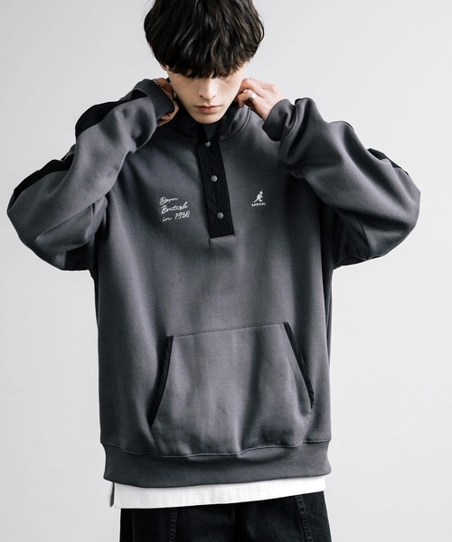 「KANGOL」 スウェットカットソー L チャコール メンズ_画像2