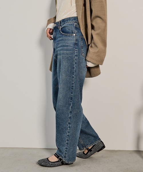 「Shelly island」 デニムパンツ M グレー レディース_画像6