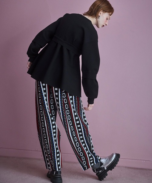 OMMO（オーエムエムオー） パンツ FLASK PATTERN JACQUARD KNIT PT