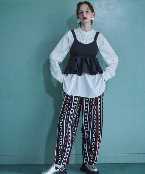 OMMO（オーエムエムオー） パンツ FLASK PATTERN JACQUARD KNIT PT