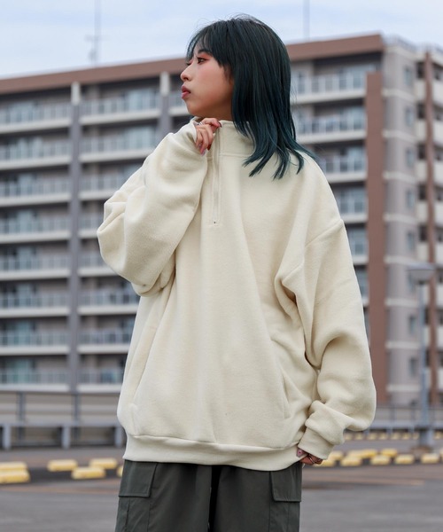 「ZIP FIVE」 スウェットカットソー MEDIUM アイボリー レディース_画像3
