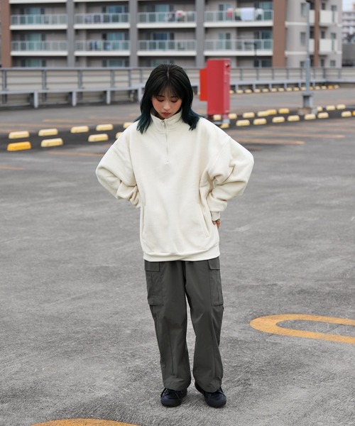 「ZIP FIVE」 スウェットカットソー MEDIUM アイボリー レディース_画像4