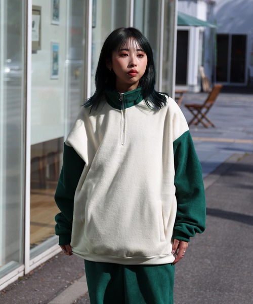 「ZIP FIVE」 スウェットカットソー MEDIUM アイボリー レディース_画像6