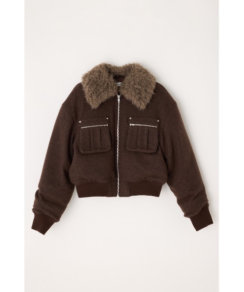 LAGUA GEM（ラグアジェム） ブルゾン アウター TWEED LIKE BOA