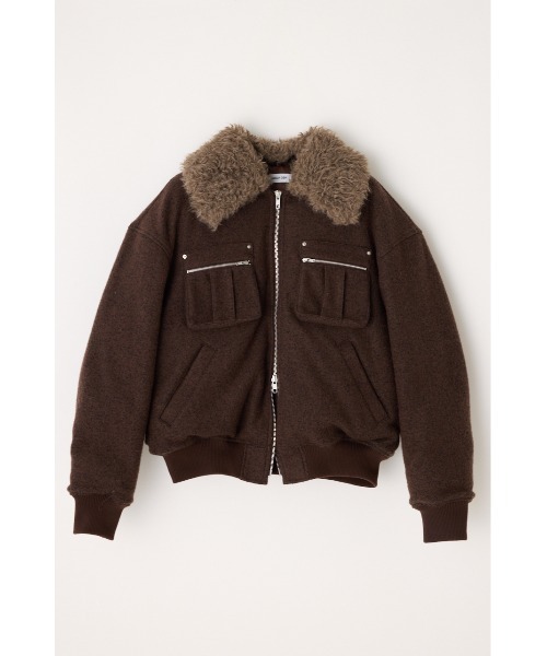 LAGUA GEM（ラグアジェム） ブルゾン アウター TWEED LIKE BOA