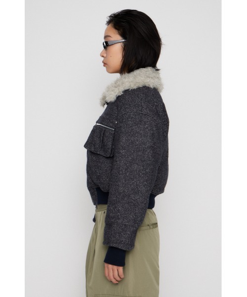 LAGUA GEM（ラグアジェム） ブルゾン アウター TWEED LIKE BOA