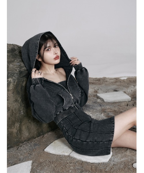 Darich ワンピース フリーサイズ Darich（ダーリッチ） コンビワンピース FREE ベージュ レディース