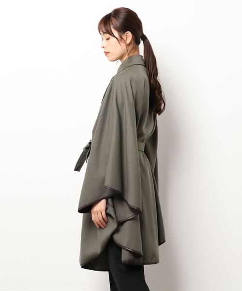 「ROSE BUD」 ポンチョ FREE カーキ レディース_画像2