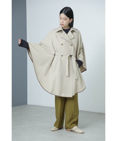 「ROSE BUD」 ポンチョ FREE カーキ レディース_画像4