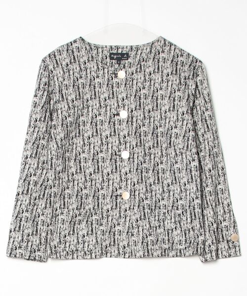 agnes b.（アニエスベー） ノーカラージャケット 3 ブラック