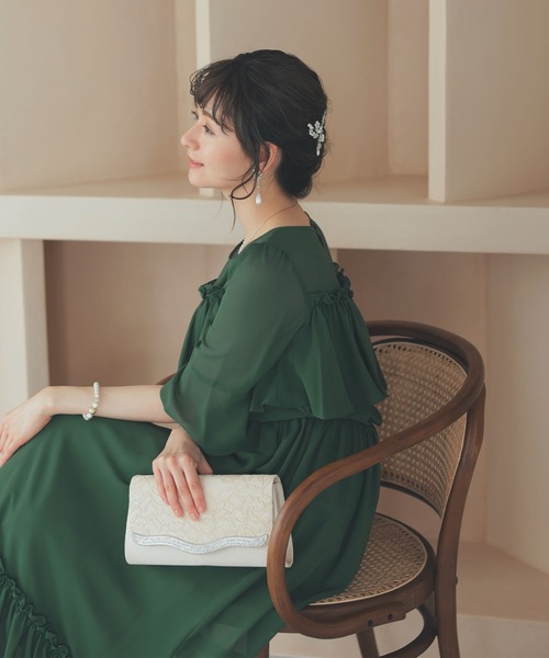 「niana」 「haremode」半袖ワンピース S ネイビー レディース_画像8