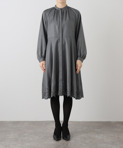 IENA（イエナ） ワンピース エンブロイダードティアードレス