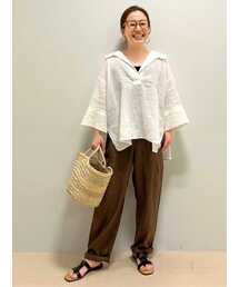 「human woman」 カーゴパンツ MEDIUM カーキ レディースの画像7