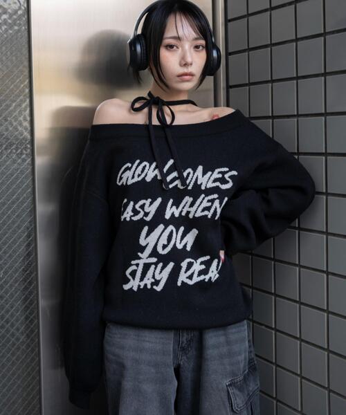 ♡ショルダーリボンニット♡ WEGO（ウィゴー） ニット セーター WEGO/「26年春新作」2WAYショルダー