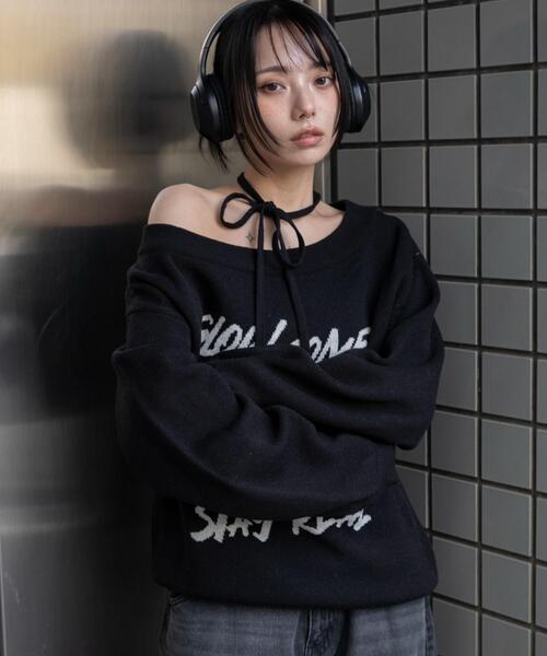 ♡ショルダーリボンニット♡ WEGO（ウィゴー） ニット セーター WEGO/「26年春新作」2WAYショルダー