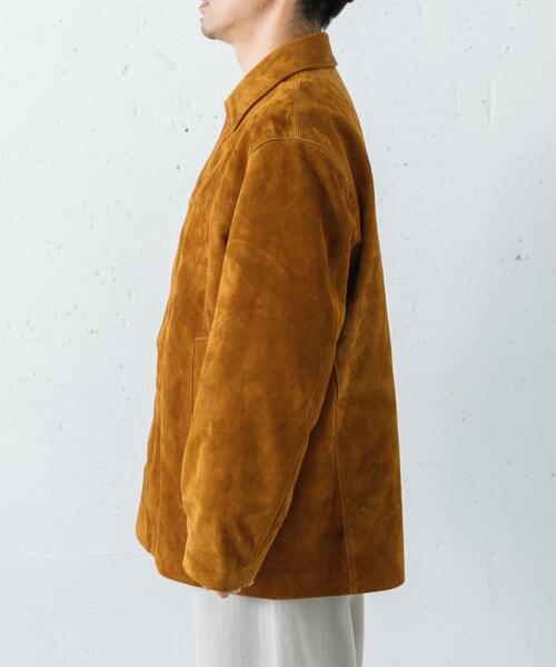 コート ジャケット GOAT SUEDE MAC COAT メンズの画像