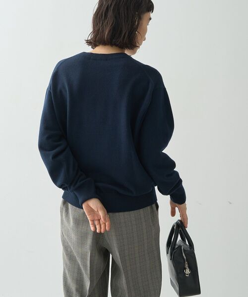 「AMERICAN HOLIC」 長袖ニット L 杢グレー レディース_画像6
