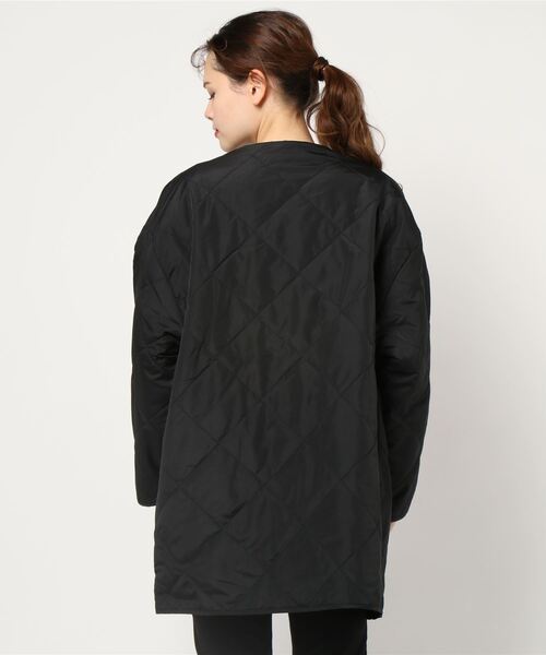 「GeeRA」 「CASTITA」ノーカラーコート LARGE カーキ レディース_画像2