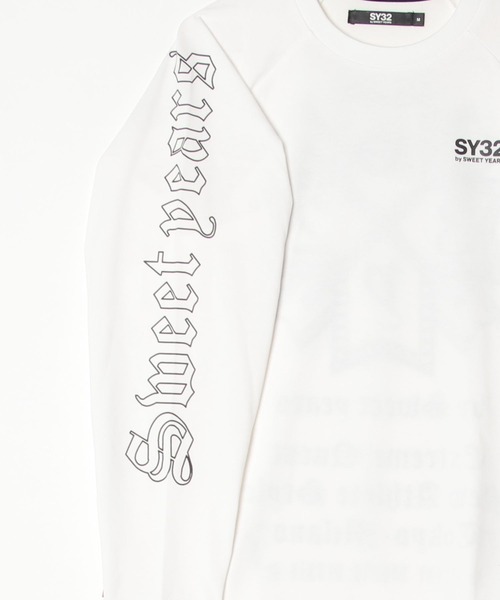 【SY32 SWEET YEARS】レディース ロングスリーブ S ホワイト SY32 by SWEET YEARS（エスワイサーティトゥバイスィートイヤーズ） t