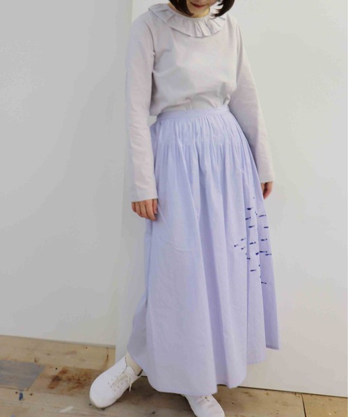 「haupia」 フレアスカート MEDIUM ホワイト レディース_画像4