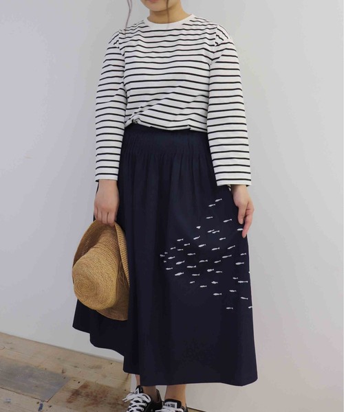 「haupia」 フレアスカート MEDIUM ホワイト レディース_画像6