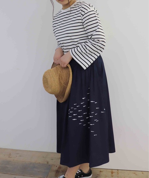 「haupia」 フレアスカート MEDIUM ホワイト レディース_画像8