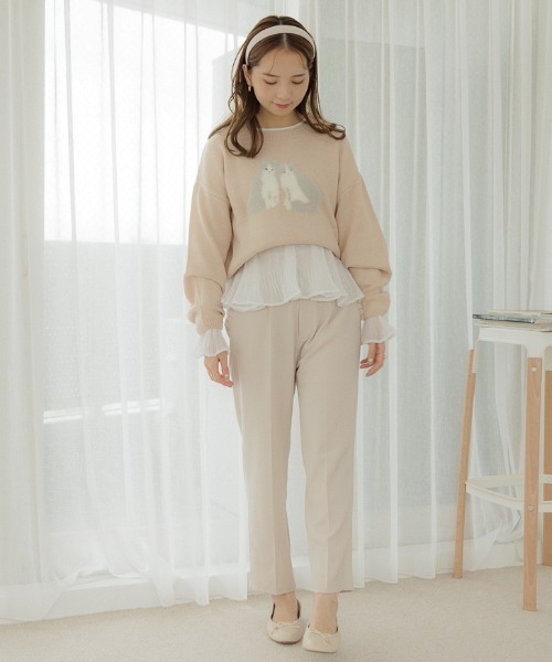 「flower」 長袖ニット FREE ピンク レディース_画像6