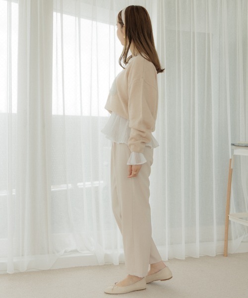 「flower」 長袖ニット FREE ピンク レディース_画像7