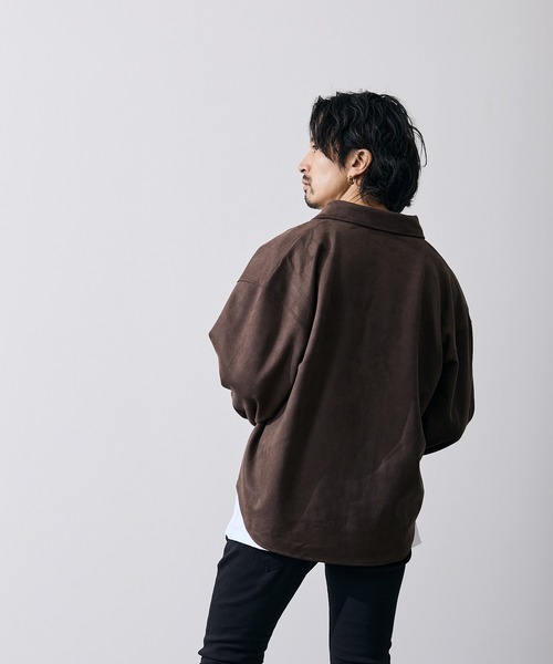 improves（インプローブス） シャツ スエード風 ポンチ ダブルフラップ